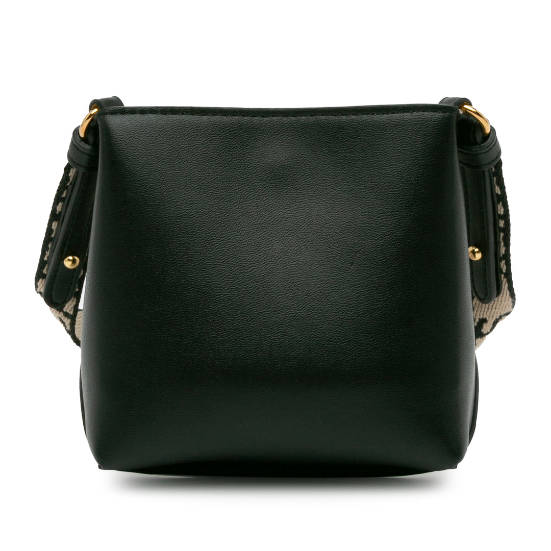 Micro Perforated Stella Logo Crossbody Black - Gaby Paris