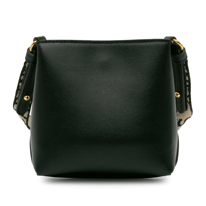Micro Perforated Stella Logo Crossbody Black - Gaby Paris