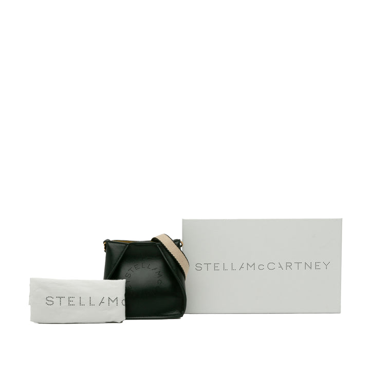 Micro Perforated Stella Logo Crossbody Black - Gaby Paris