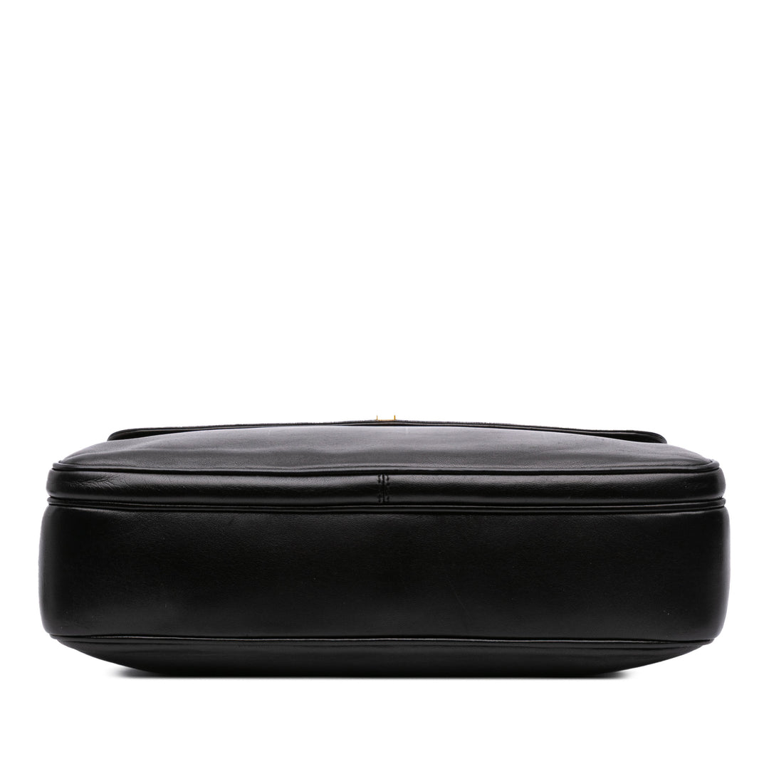 CC Lambskin Front Pocket Tote Black - Gaby Paris