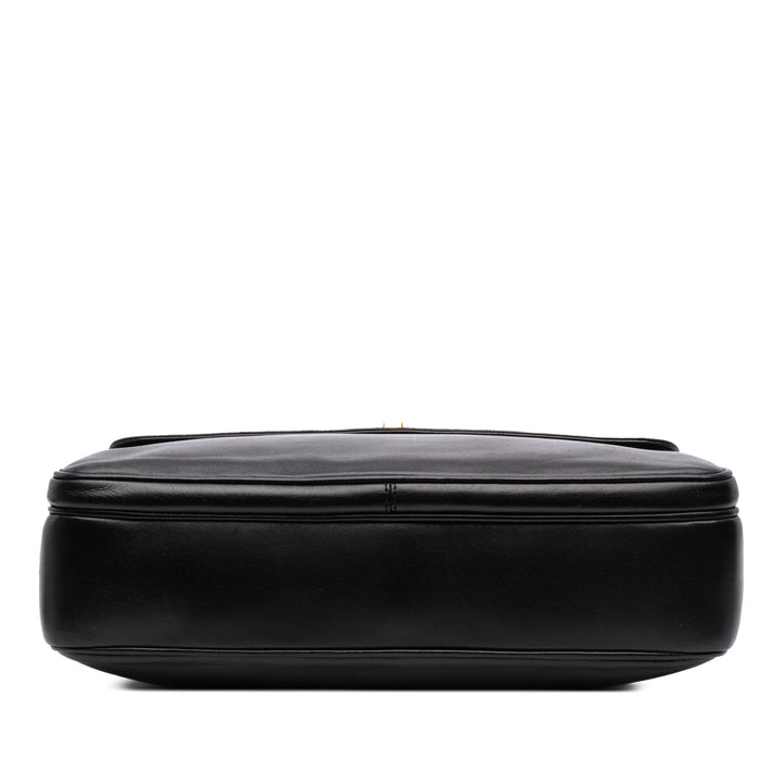 CC Lambskin Front Pocket Tote Black - Gaby Paris