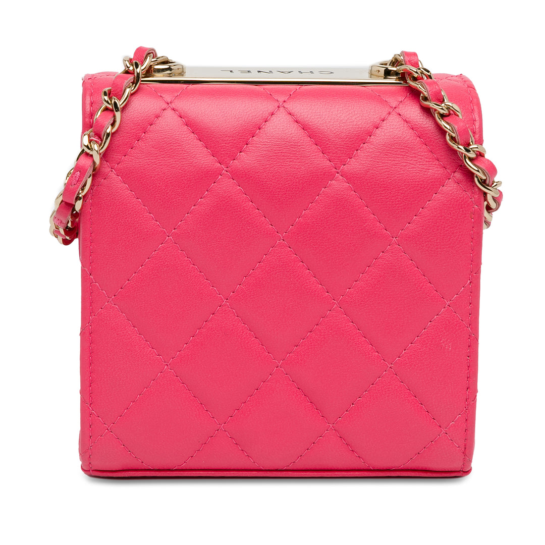 Chanel Mini Cuir d’agneau Trendy CC Pochette With Chain Rose