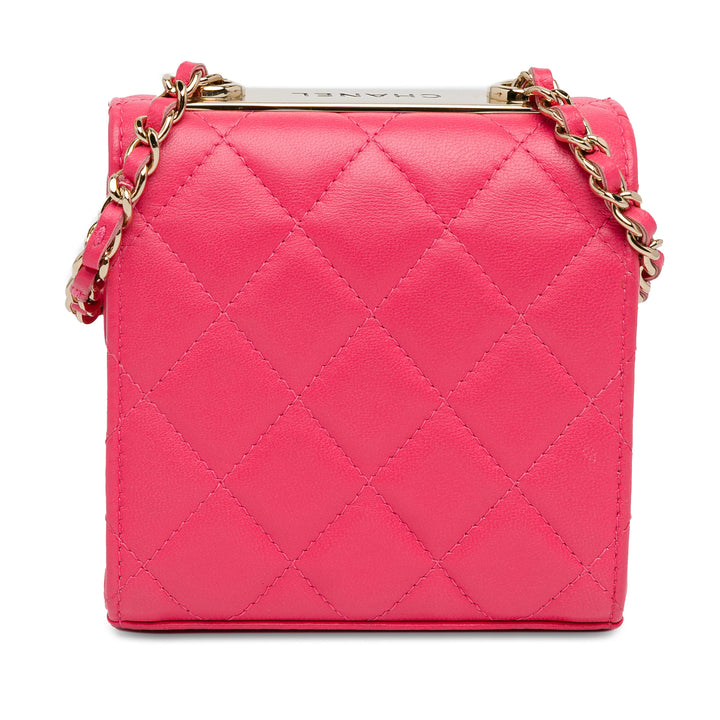 Chanel Mini Cuir d’agneau Trendy CC Pochette With Chain Rose