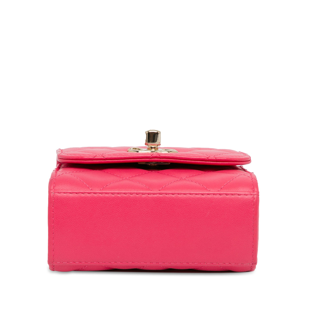 Chanel Mini Cuir d’agneau Trendy CC Pochette With Chain Rose