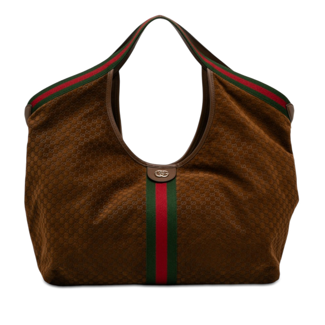 Gucci Large GG Daim Web Giglio Cabas