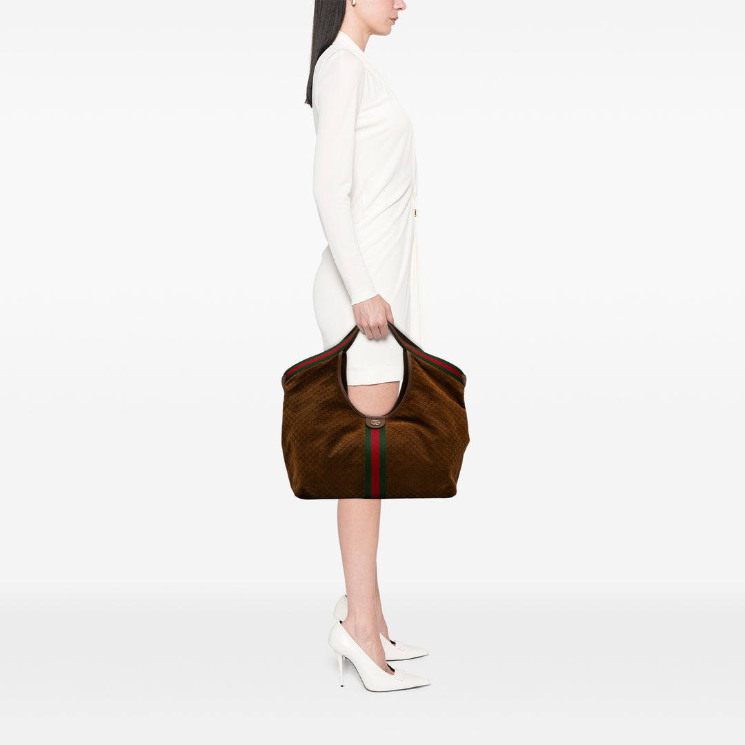 Gucci Large GG Daim Web Giglio Cabas