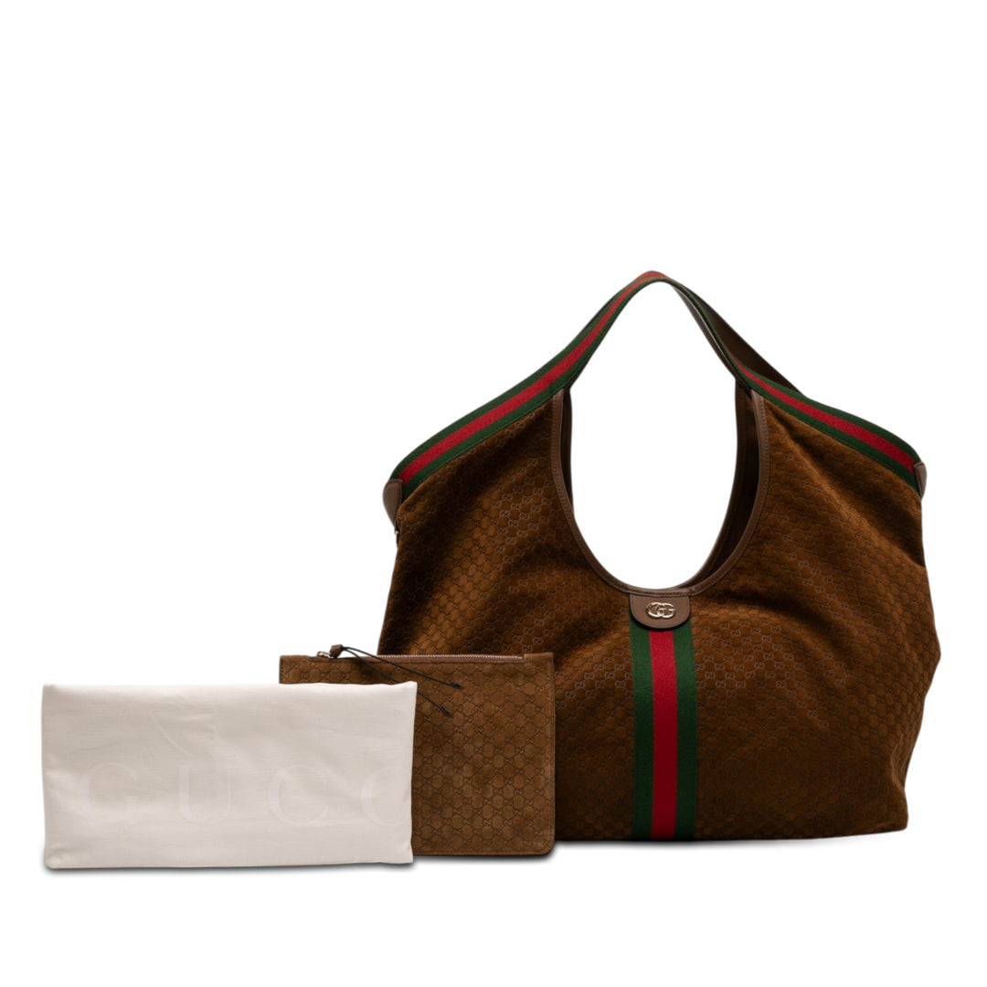 Gucci Large GG Daim Web Giglio Cabas