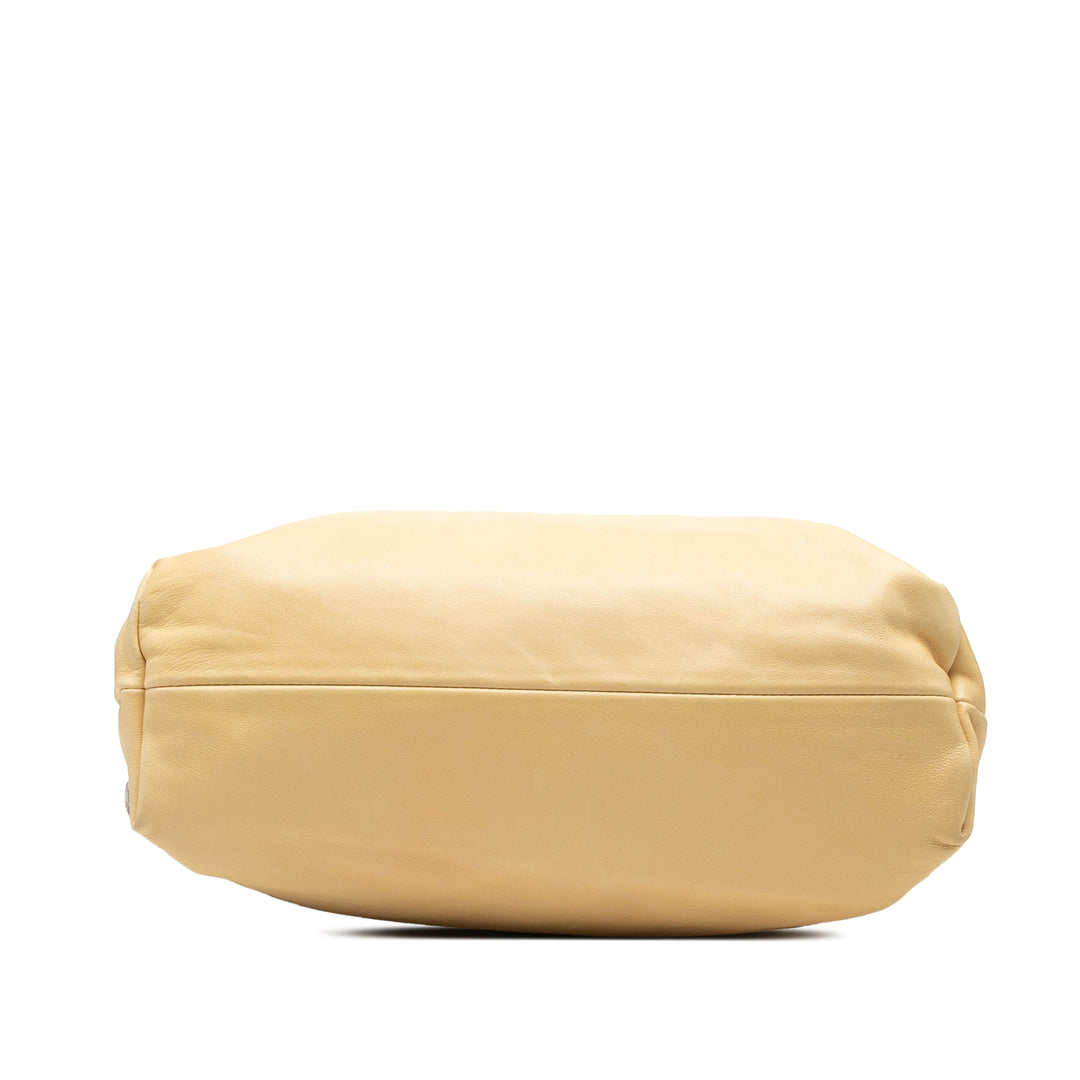 CC Edgy North South Cabas Cuir d'agneau Jaune