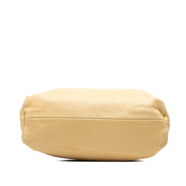 CC Edgy North South Cabas Cuir d'agneau Jaune