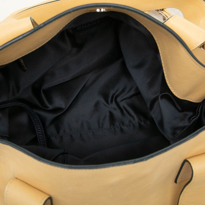 CC Edgy North South Cabas Cuir d'agneau Jaune