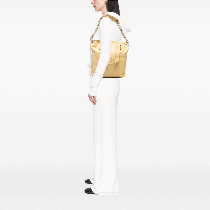 CC Edgy North South Cabas Cuir d'agneau Jaune