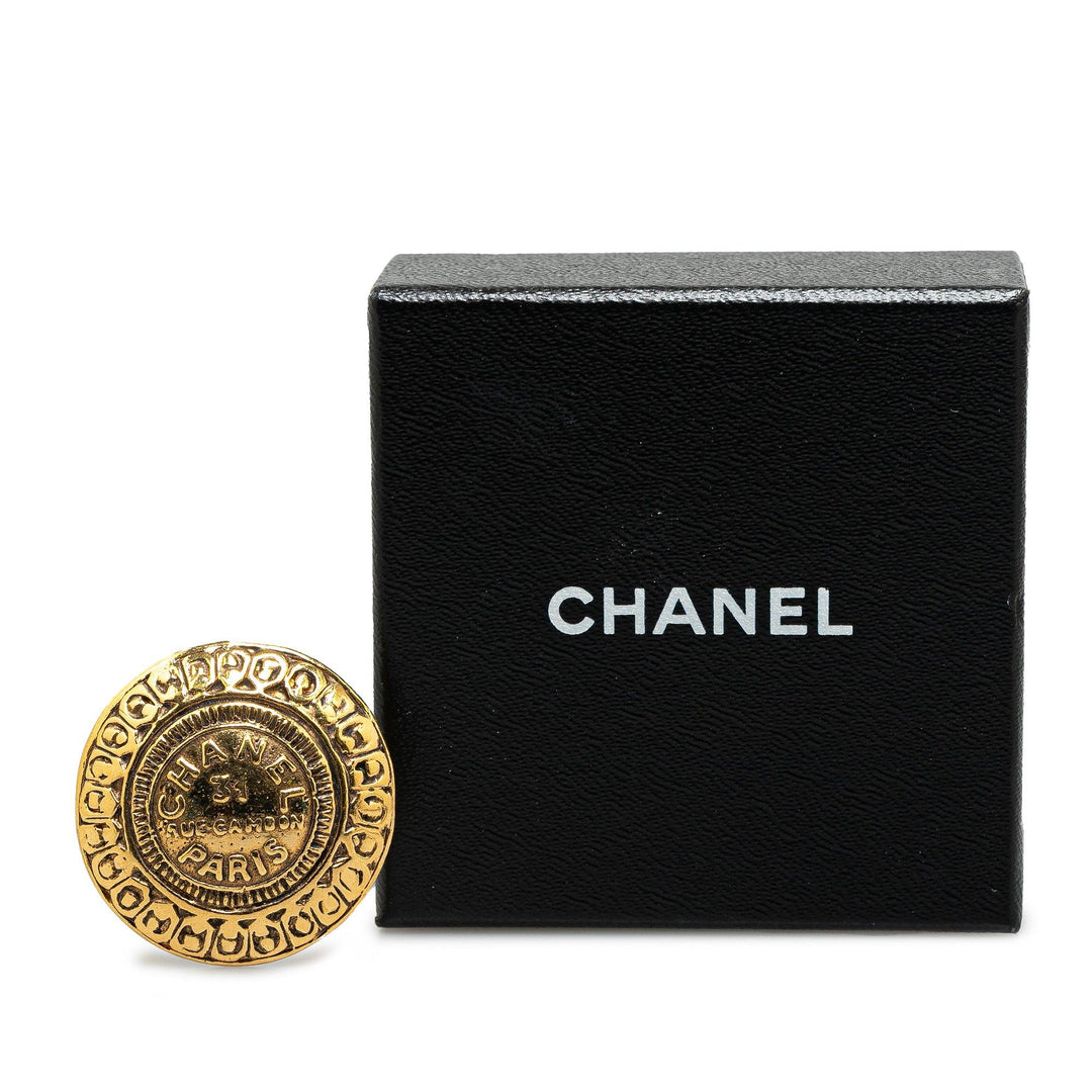 Gold Plated 31 Rue Cambon Brooch Gold - Gaby Paris