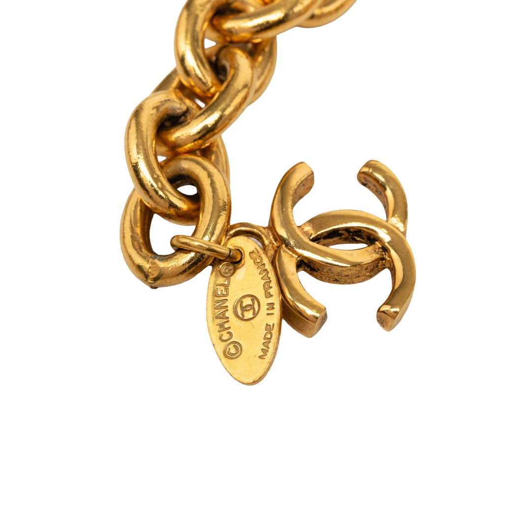 Chanel plaqué Matelassé Triple CC Chaîne Ceinture Doré – vue 3 – GABY PARIS