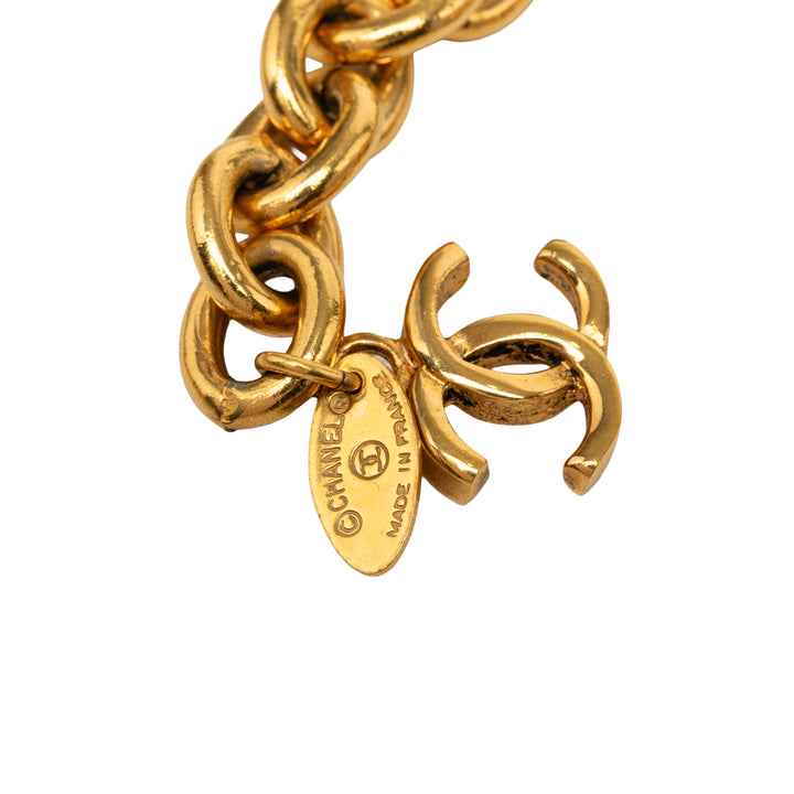 Chanel plaqué Matelassé Triple CC Chaîne Ceinture Doré – vue 3 – GABY PARIS