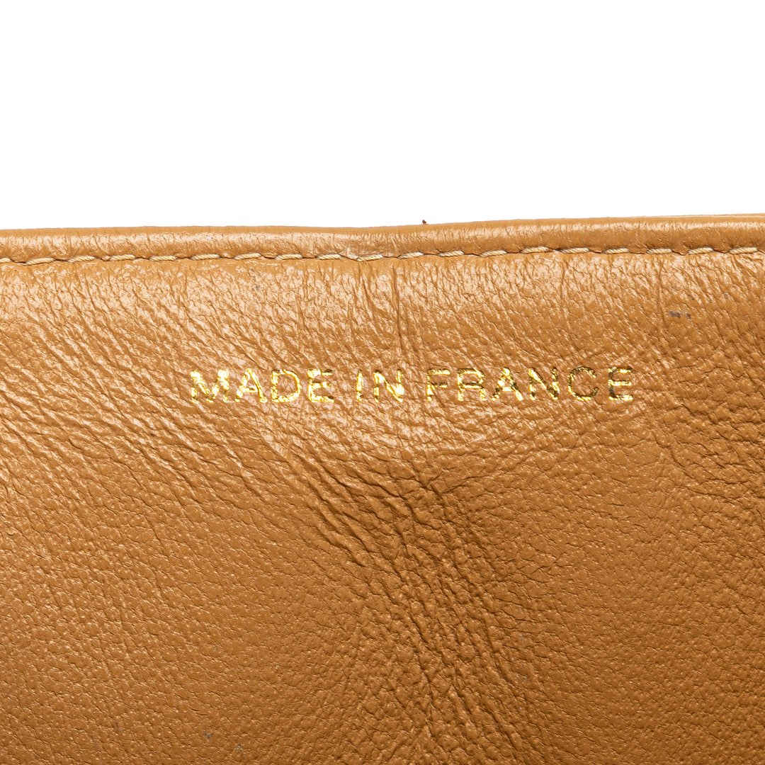 Small Classic Lambskin Double Flap Brown - Gaby Paris