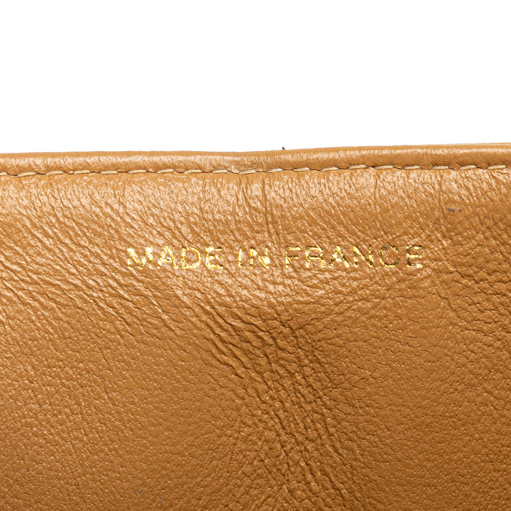 Small Classic Lambskin Double Flap Brown - Gaby Paris