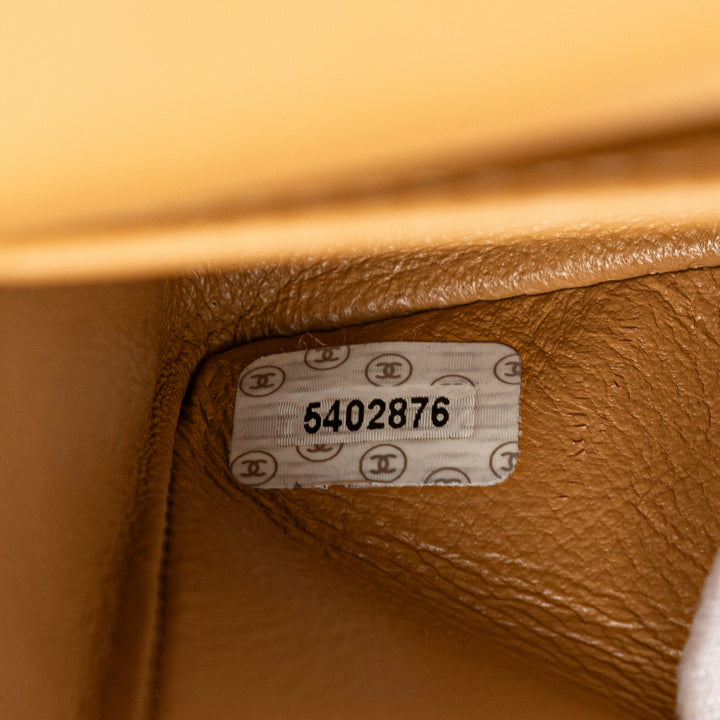 Small Classic Lambskin Double Flap Brown - Gaby Paris