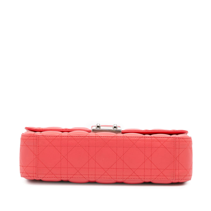 Medium Lambskin Cannage Miss Dior Flap Pink - Gaby Paris