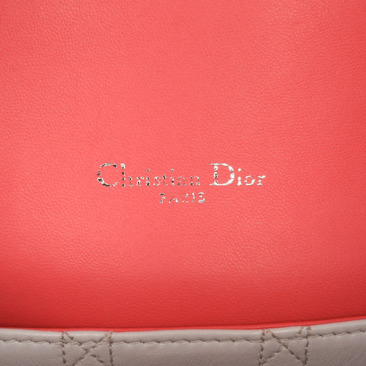 Medium Lambskin Cannage Miss Dior Flap Pink - Gaby Paris
