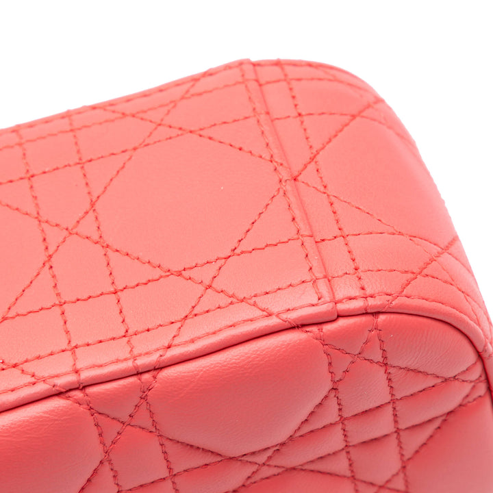 Medium Lambskin Cannage Miss Dior Flap Pink - Gaby Paris