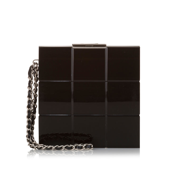 Chanel Choco Bar Lucite Perspex Pochette Plastique
