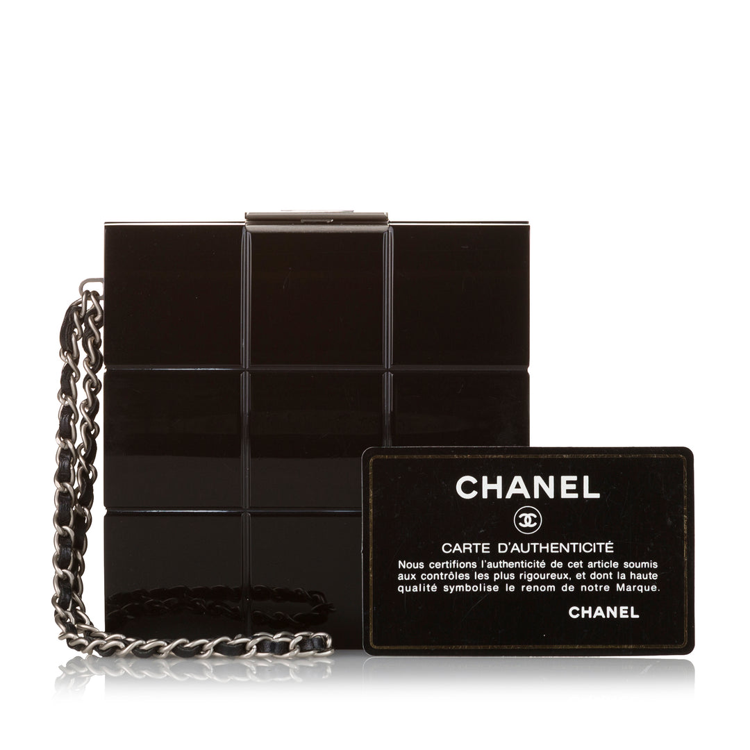 Chanel Choco Bar Lucite Perspex Pochette Plastique