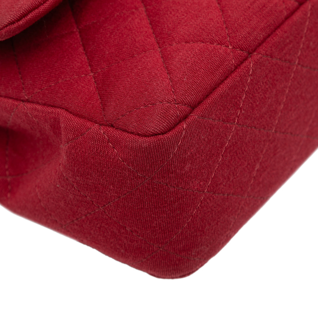 Chanel Medium Classic Jersey Double rabat Rouge – GABY PARIS Authentique