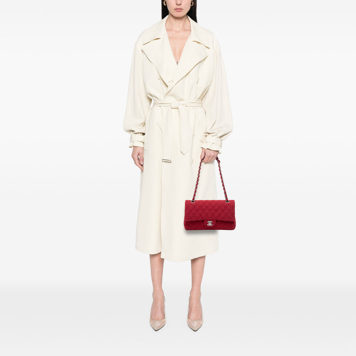 Chanel Medium Classic Jersey Double rabat Rouge – GABY PARIS Authentique