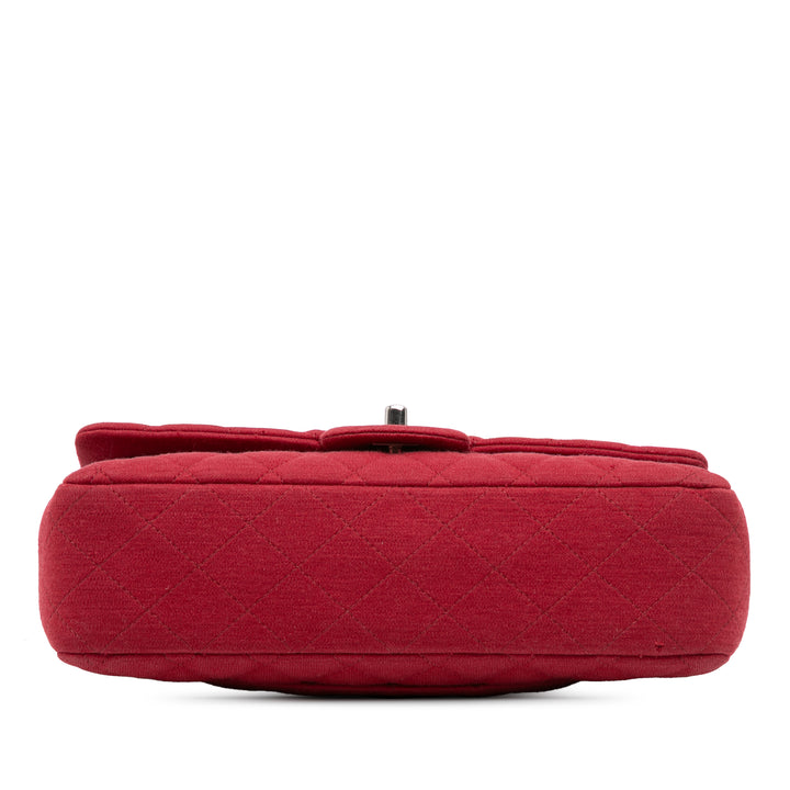 Chanel Medium Classic Jersey Double rabat Rouge – GABY PARIS Authentique