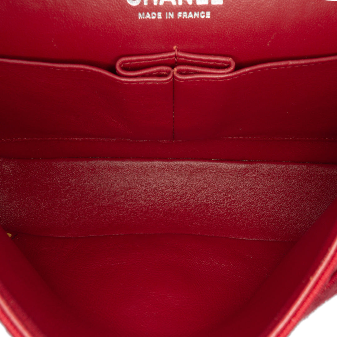 Chanel Medium Classic Jersey Double rabat Rouge – GABY PARIS Authentique