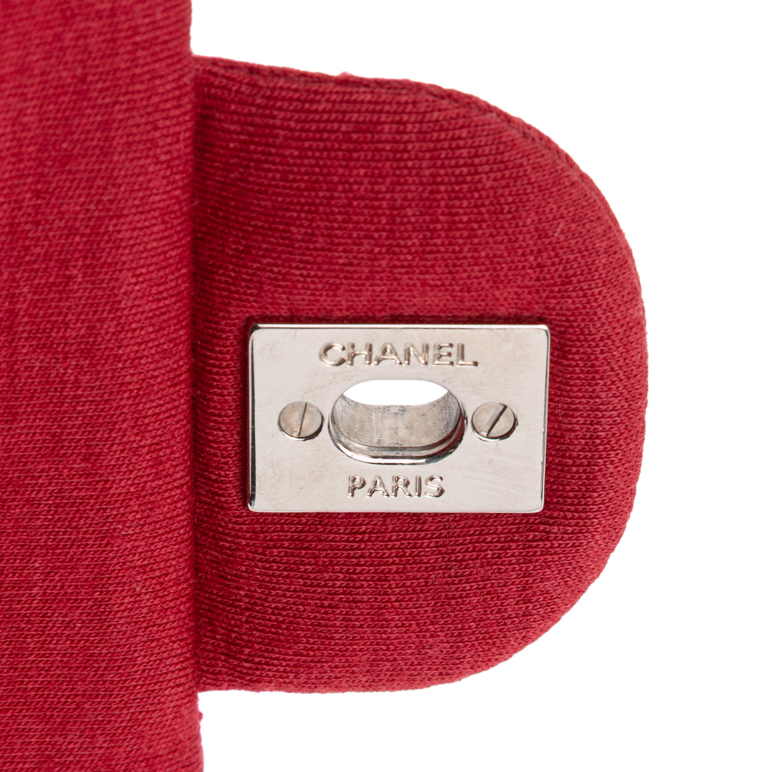 Chanel Medium Classic Jersey Double rabat Rouge – GABY PARIS Authentique