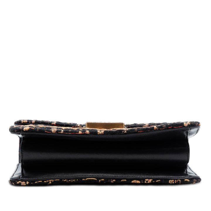 Chanel Matelassé Beauty Lock à rabat Moyen Tweed