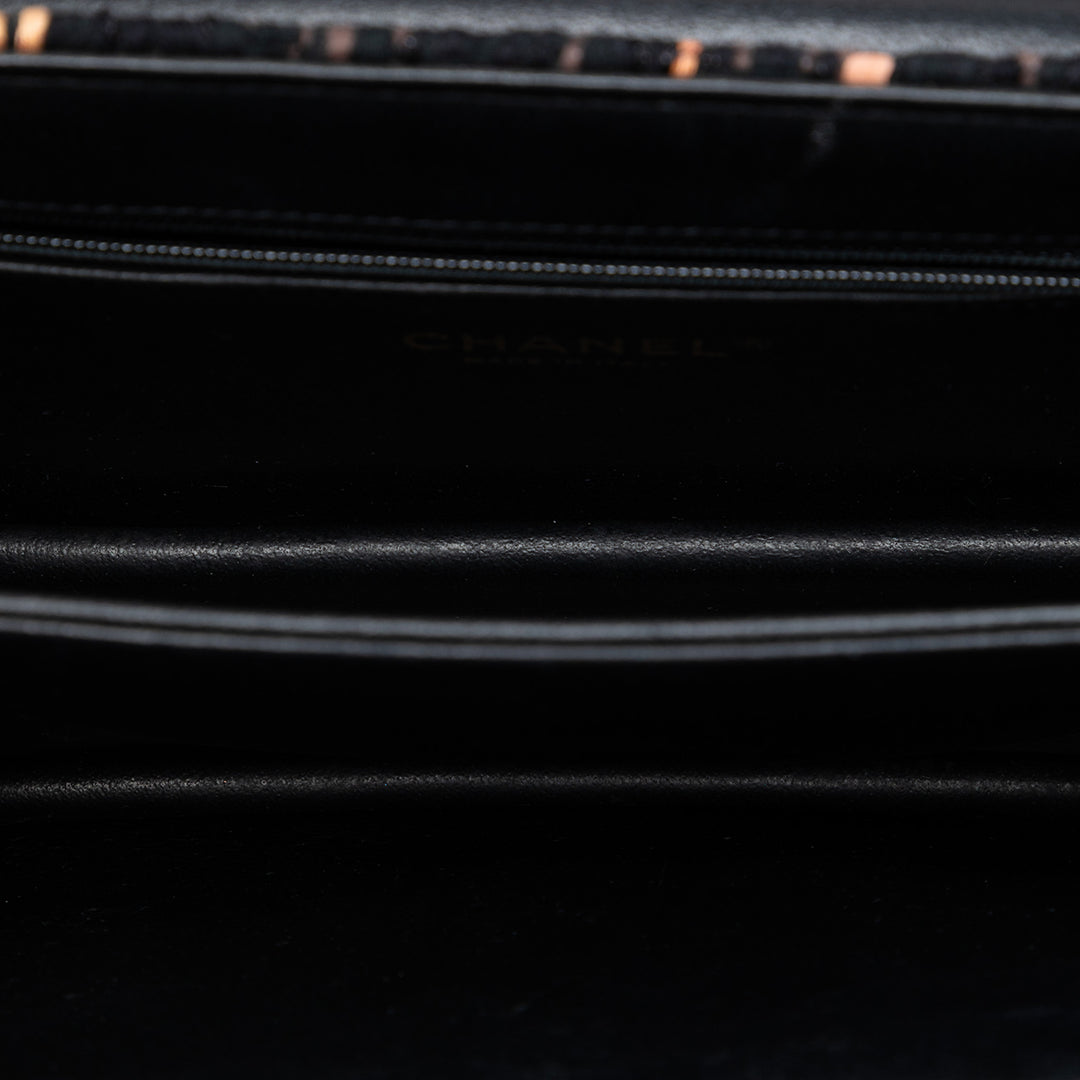 Chanel Matelassé Beauty Lock à rabat Moyen Tweed