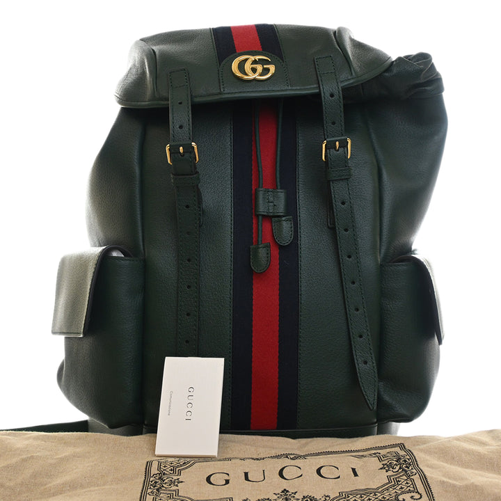 Gucci Large Cuir de veau Web Ophidia Sac à dos