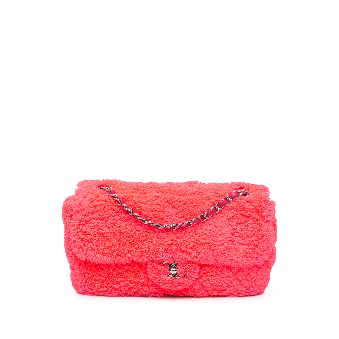Medium Quilted Terry Cloth Coco Beach Flap Pink - Gaby Paris