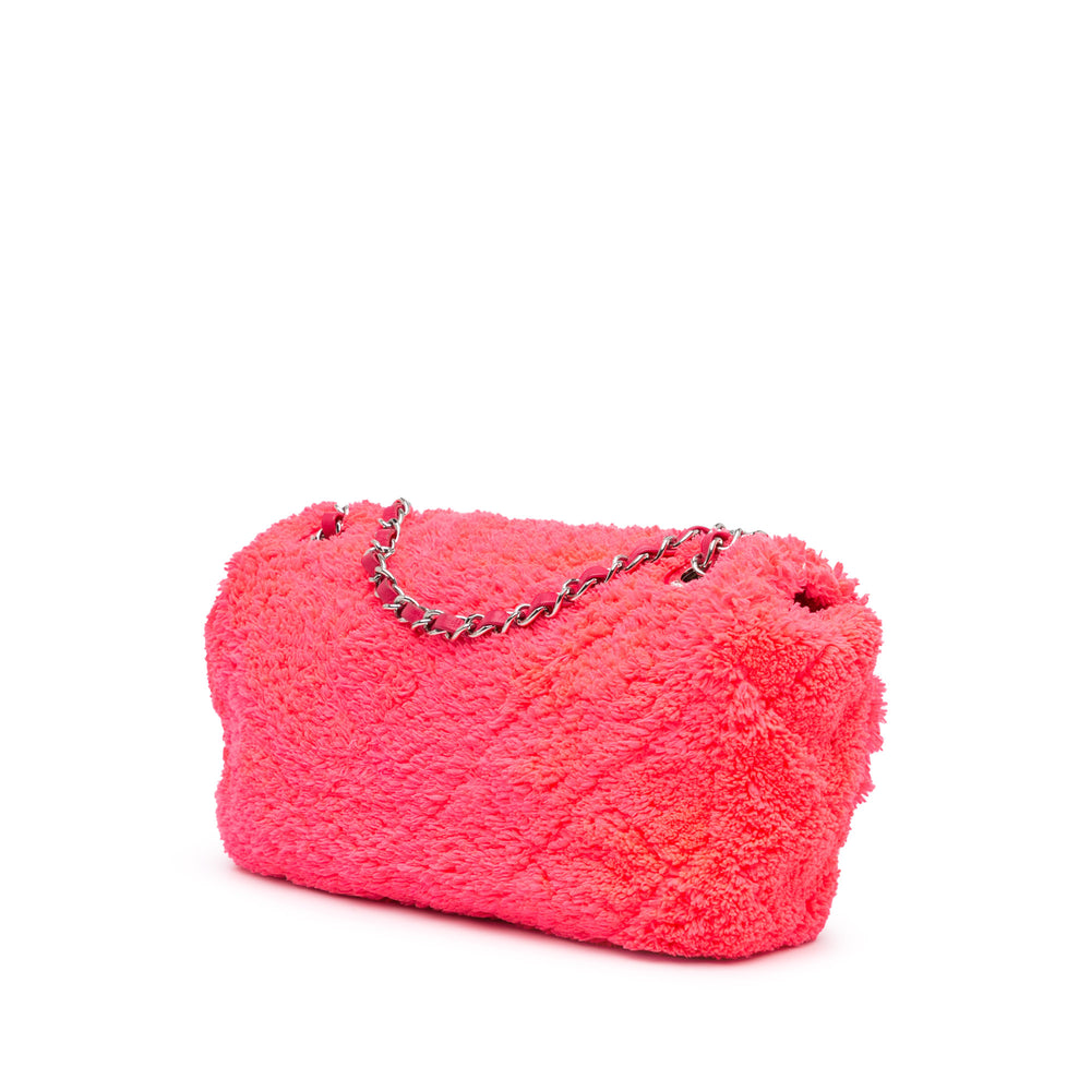 Medium Quilted Terry Cloth Coco Beach Flap Pink - Gaby Paris