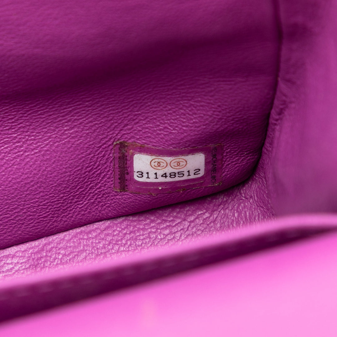 Chanel Small Classic Cuir d’agneau Rainbow Hardware Double rabat