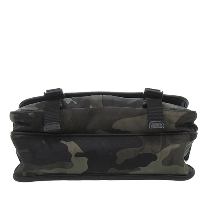Prada Saffiano à finitions Tessuto Camouflage Double Buckle Messenger Sac