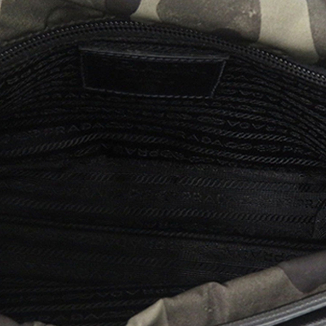 Prada Saffiano à finitions Tessuto Camouflage Double Buckle Messenger Sac