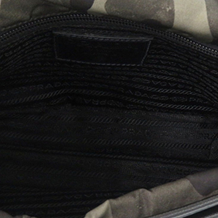 Prada Saffiano à finitions Tessuto Camouflage Double Buckle Messenger Sac