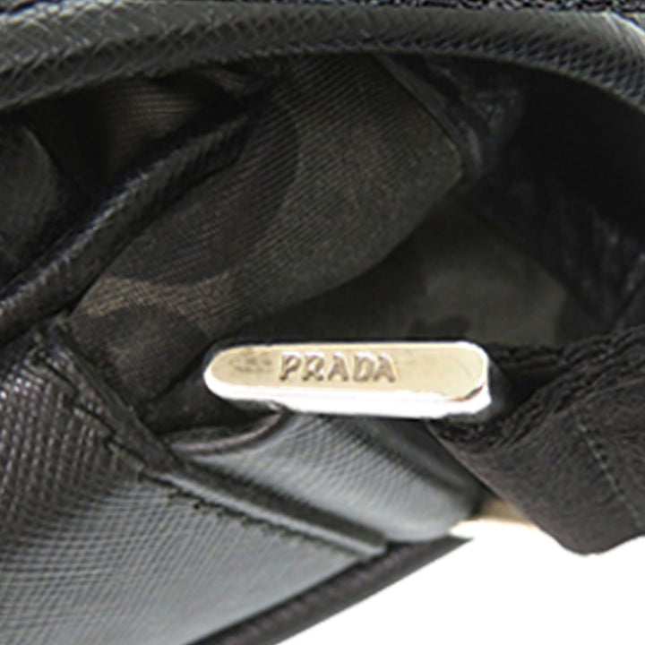 Prada Saffiano à finitions Tessuto Camouflage Double Buckle Messenger Sac