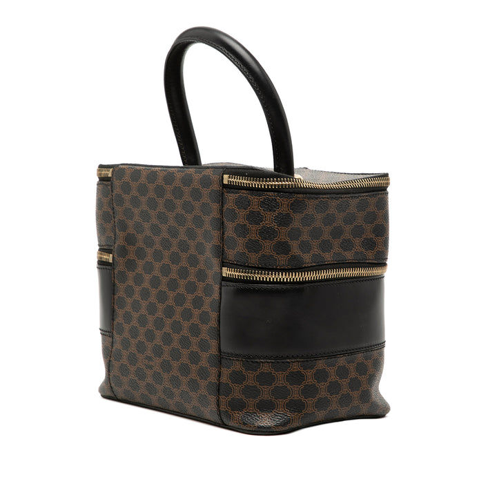 Celine Macadam Coated Toile Double Zip Vanity