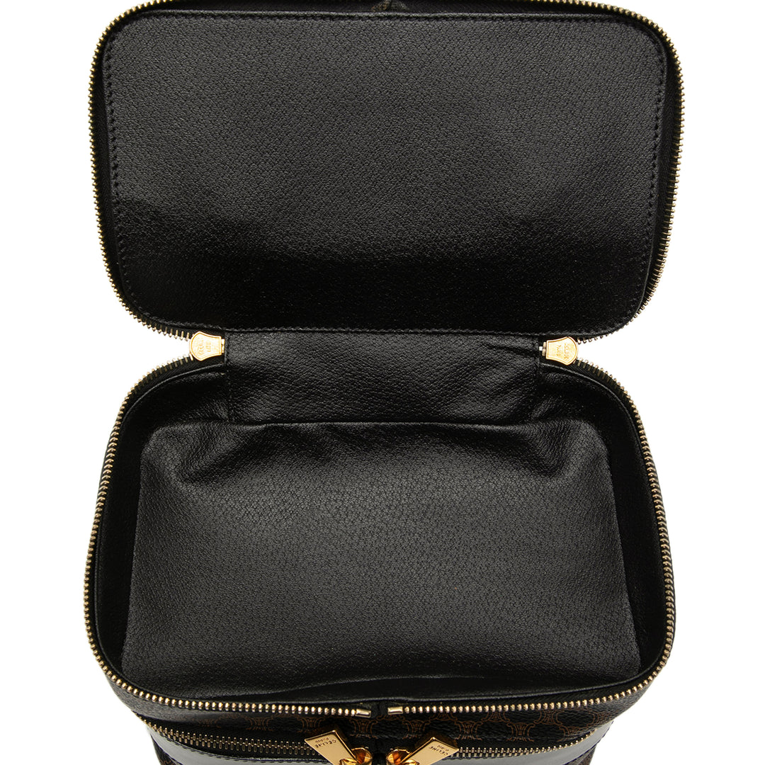 Celine Macadam Coated Toile Double Zip Vanity