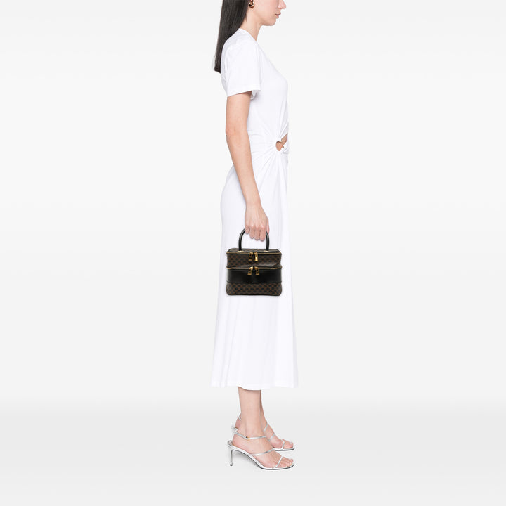 Celine Macadam Coated Toile Double Zip Vanity