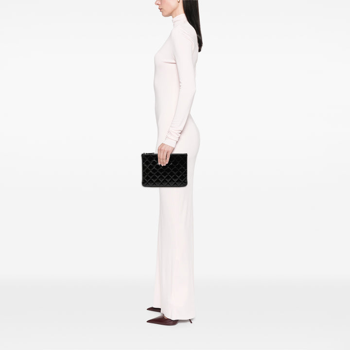 Chanel Matelassé froissé O Étui Pochette Petit Cuir