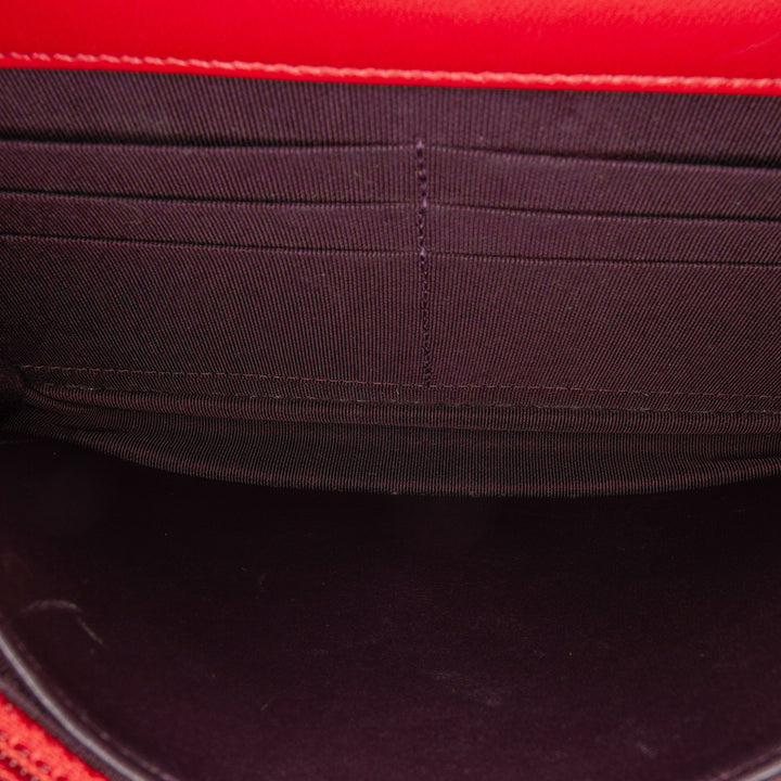 Lambskin Elegant CC Wallet On Chain Red - Gaby Paris