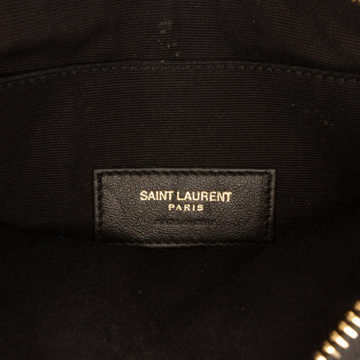 Saint Laurent Grain De Poudre Chevron Bill Pochette Monogram Noir – vue 5 – GABY PARIS
