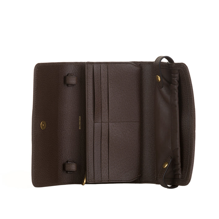 The Hacker Project BB Supreme Web Wallet On Strap Brown - Gaby Paris