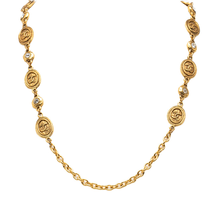 Chanel plaqué CC Medallion Chain Collier