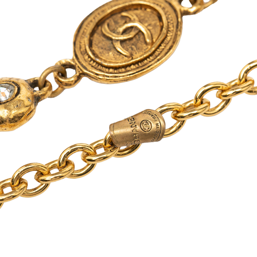 Chanel plaqué CC Medallion Chain Collier